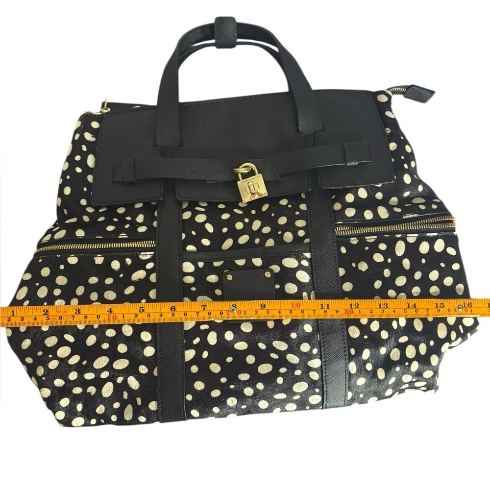 henri bendel Black and White Polka Dot Backpack Tote with Gold Hardware - Picture 12 of 16